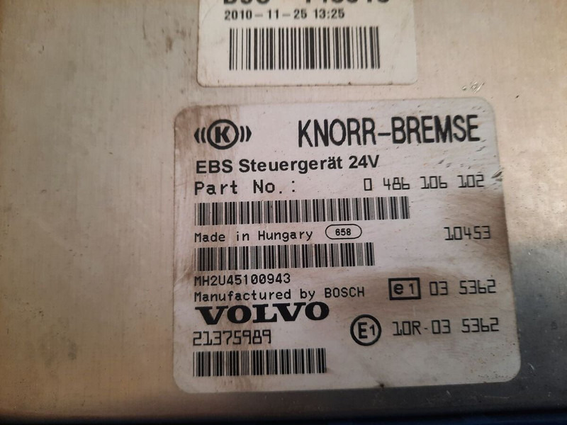 Volvo KNOR-BREMSE EBS 0486106063, 0486106028.\\\\ 0486106050 .\\ 063\\ - Ηλεκτρονική μονάδα ελέγχου: φωτογραφία 3 Volvo KNOR-BREMSE EBS 0486106063, 0486106028.\\\\ 0486106050 .\\ 063\\ - Ηλεκτρονική μονάδα ελέγχου: φωτογραφία 3