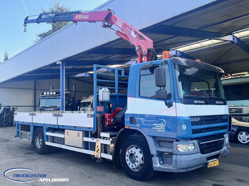 DAF CF 75.310 Manuel, Steel springs, HMF 1560 K3 - Φορτηγό με ανοιχτή καρότσα, Φορτηγό με γερανό: φωτογραφία 1 DAF CF 75.310 Manuel, Steel springs, HMF 1560 K3 - Φορτηγό με ανοιχτή καρότσα, Φορτηγό με γερανό: φωτογραφία 1