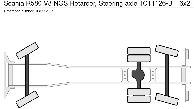 Scania R580 V8 NGS Retarder, Steering axle - Φορτηγό σασί: φωτογραφία 2 Scania R580 V8 NGS Retarder, Steering axle - Φορτηγό σασί: φωτογραφία 2