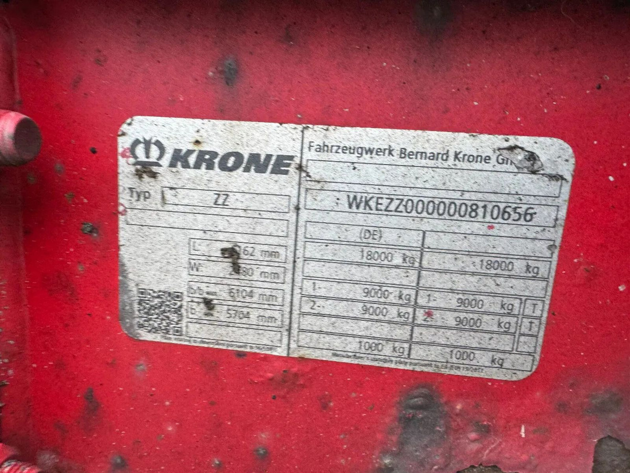 Ρυμούλκα dolly Krone ZZ 2X SAF AXLE UITSCHUIFBARE AANSLUITING: φωτογραφία 8