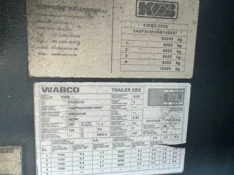 Kwb 2 LIFT + 2 STUURASSEN KENNIS 14000-2 R HYDRAULISCHE - Επικαθήμενο πλατφόρμα/ Καρότσα: φωτογραφία 4 Kwb 2 LIFT + 2 STUURASSEN KENNIS 14000-2 R HYDRAULISCHE - Επικαθήμενο πλατφόρμα/ Καρότσα: φωτογραφία 4