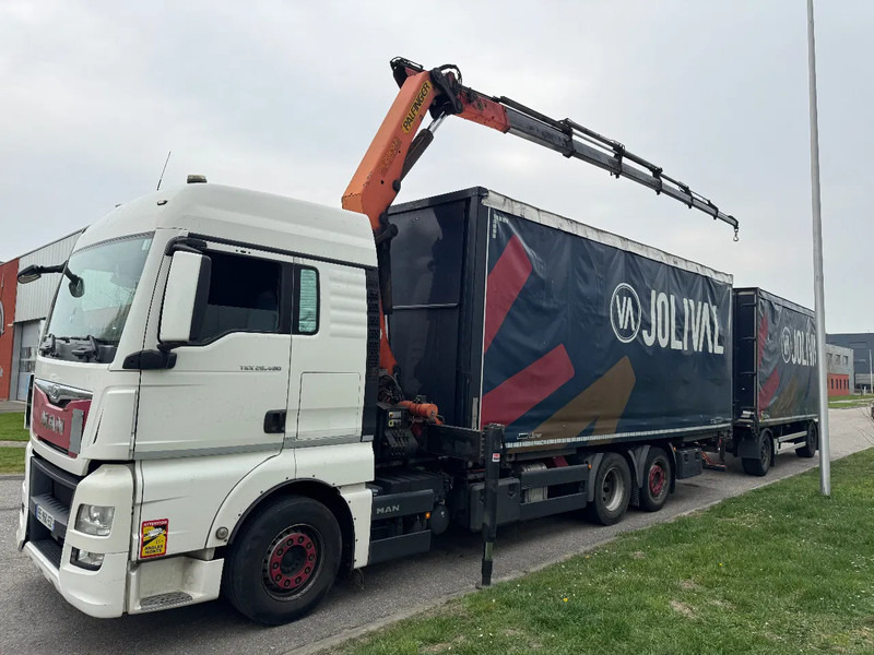 MAN TGX 26.480 6X2 - EURO 6 + PALFINGER PK20002 + REMOTE + LECITRAILER HANGER - Φορτηγό μουσαμάς, Φορτηγό με γερανό: φωτογραφία 4 MAN TGX 26.480 6X2 - EURO 6 + PALFINGER PK20002 + REMOTE + LECITRAILER HANGER - Φορτηγό μουσαμάς, Φορτηγό με γερανό: φωτογραφία 4