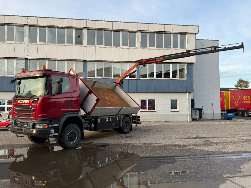 Scania G370 4X4 EURO 6 + 3-SIDE TIPPER + PALFINGER PK9002 + REMOTE - Φορτηγό ανατρεπόμενο, Φορτηγό με γερανό: φωτογραφία 1 Scania G370 4X4 EURO 6 + 3-SIDE TIPPER + PALFINGER PK9002 + REMOTE - Φορτηγό ανατρεπόμενο, Φορτηγό με γερανό: φωτογραφία 1