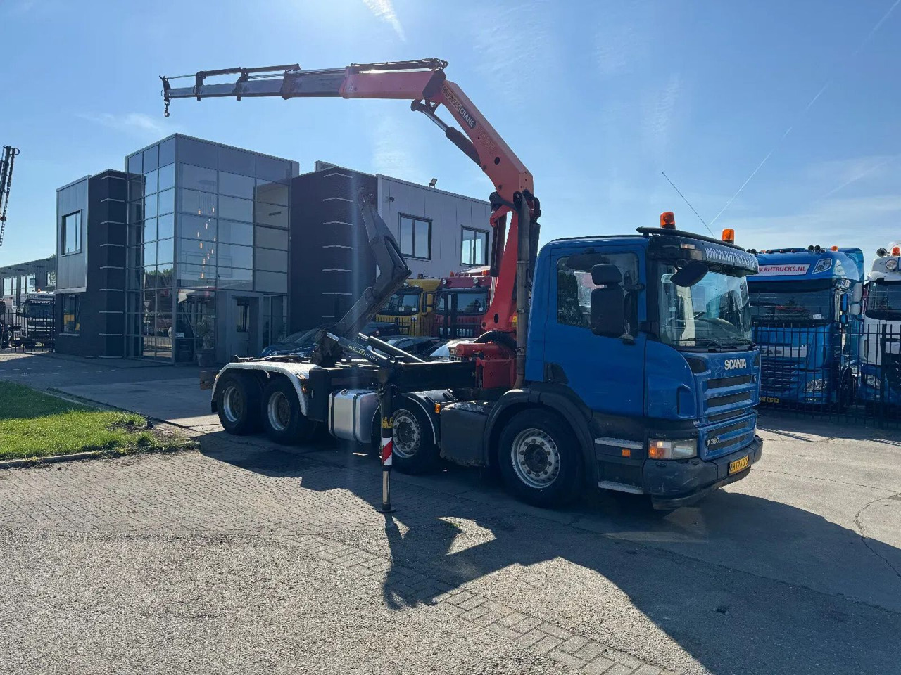 Scania P380 8X4 PALFINGER HOOK + PALFINGER PK16502 + RE - Φορτηγό φόρτωσης γάντζου, Φορτηγό με γερανό: φωτογραφία 2 Scania P380 8X4 PALFINGER HOOK + PALFINGER PK16502 + RE - Φορτηγό φόρτωσης γάντζου, Φορτηγό με γερανό: φωτογραφία 2