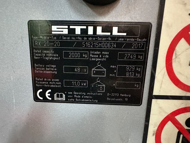 Ηλεκτροκίνητο περονοφόρο Still RX 20-20: φωτογραφία 17