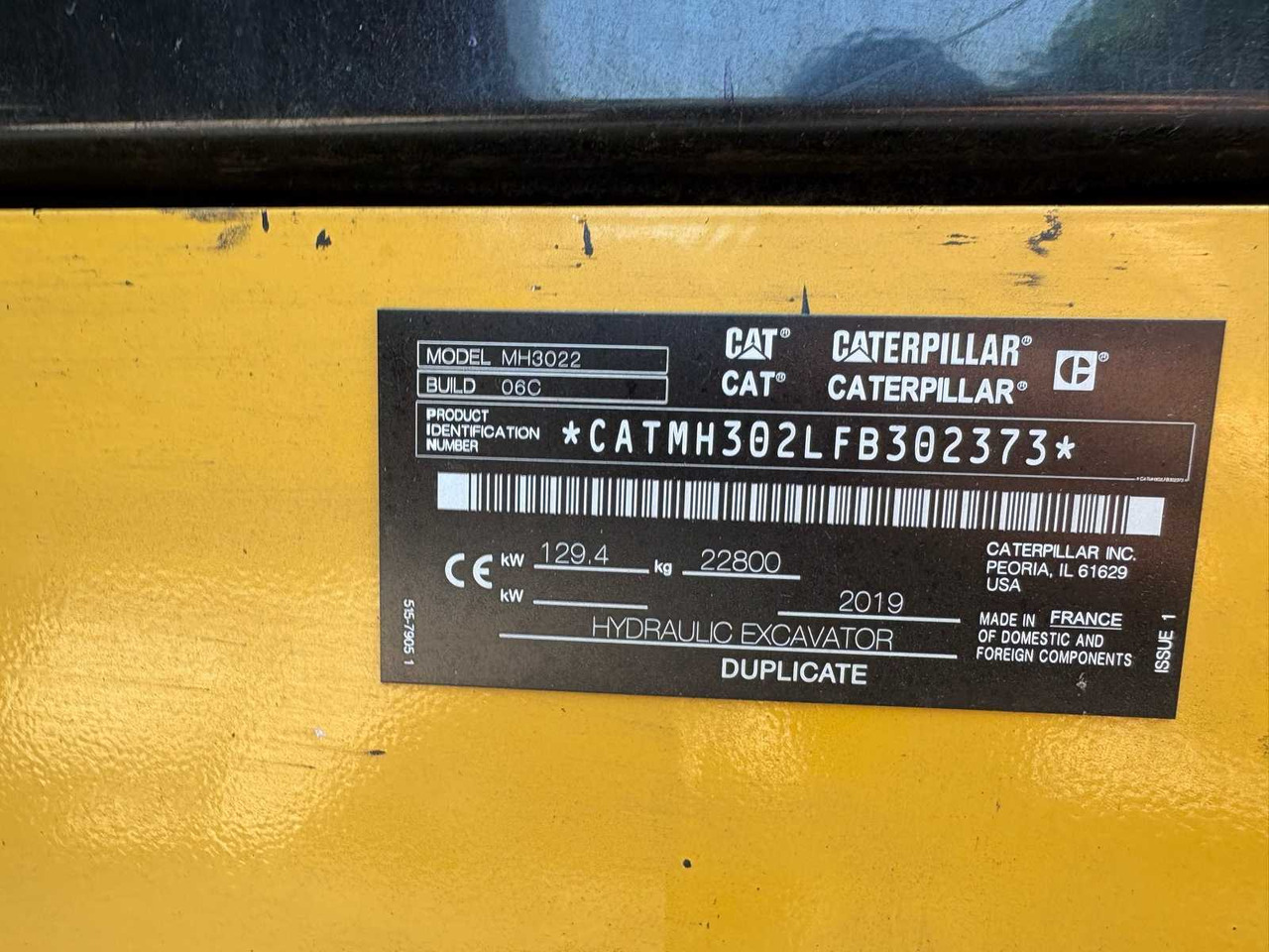 Κατασκευή μηχανήματα Caterpillar / CAT MH 3022: φωτογραφία 31