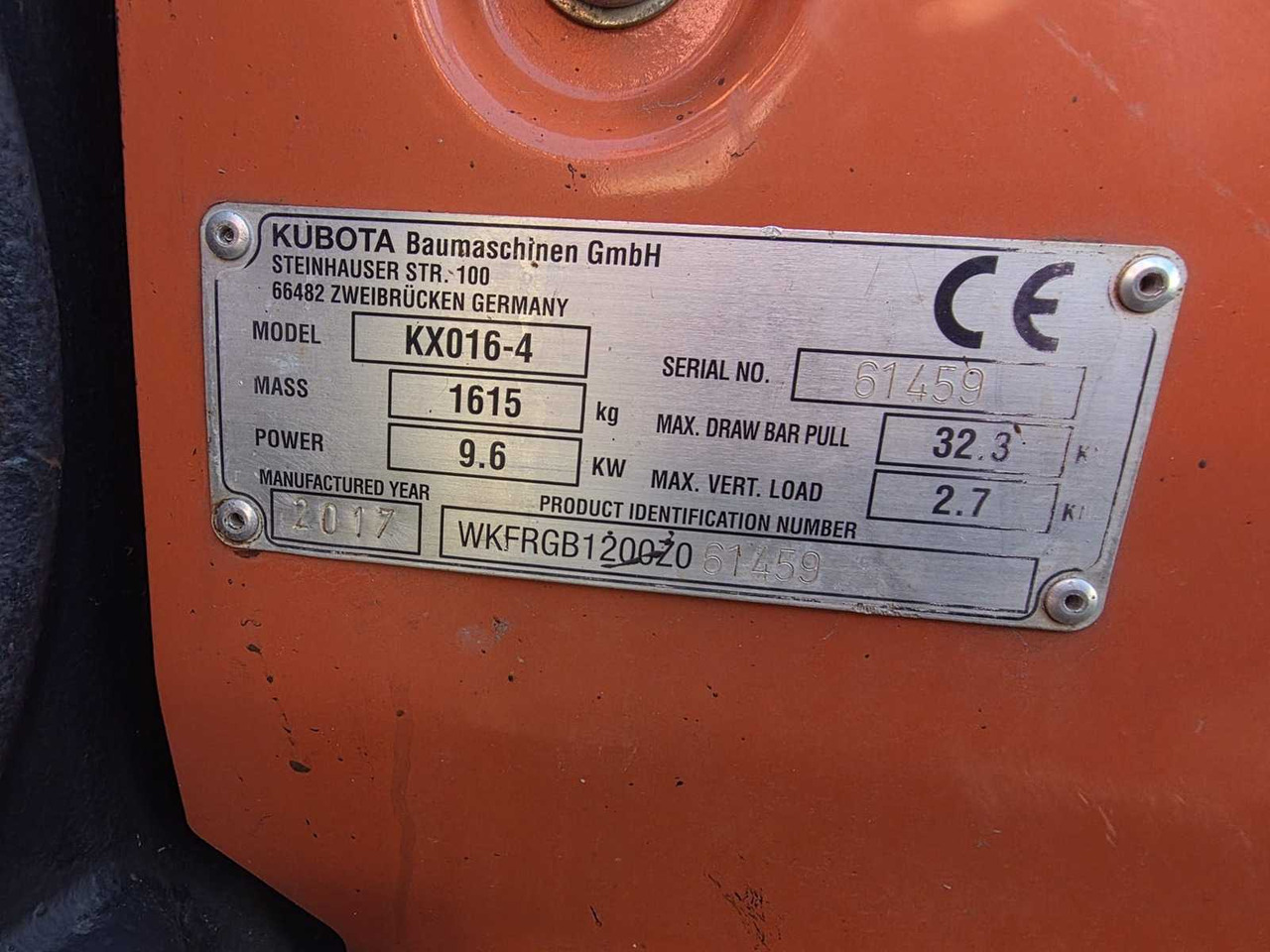 KUBOTA - KX016-4 - MINI-EXCAVATOR - 2016 - Μίνι εκσκαφέας: φωτογραφία 4 KUBOTA - KX016-4 - MINI-EXCAVATOR - 2016 - Μίνι εκσκαφέας: φωτογραφία 4