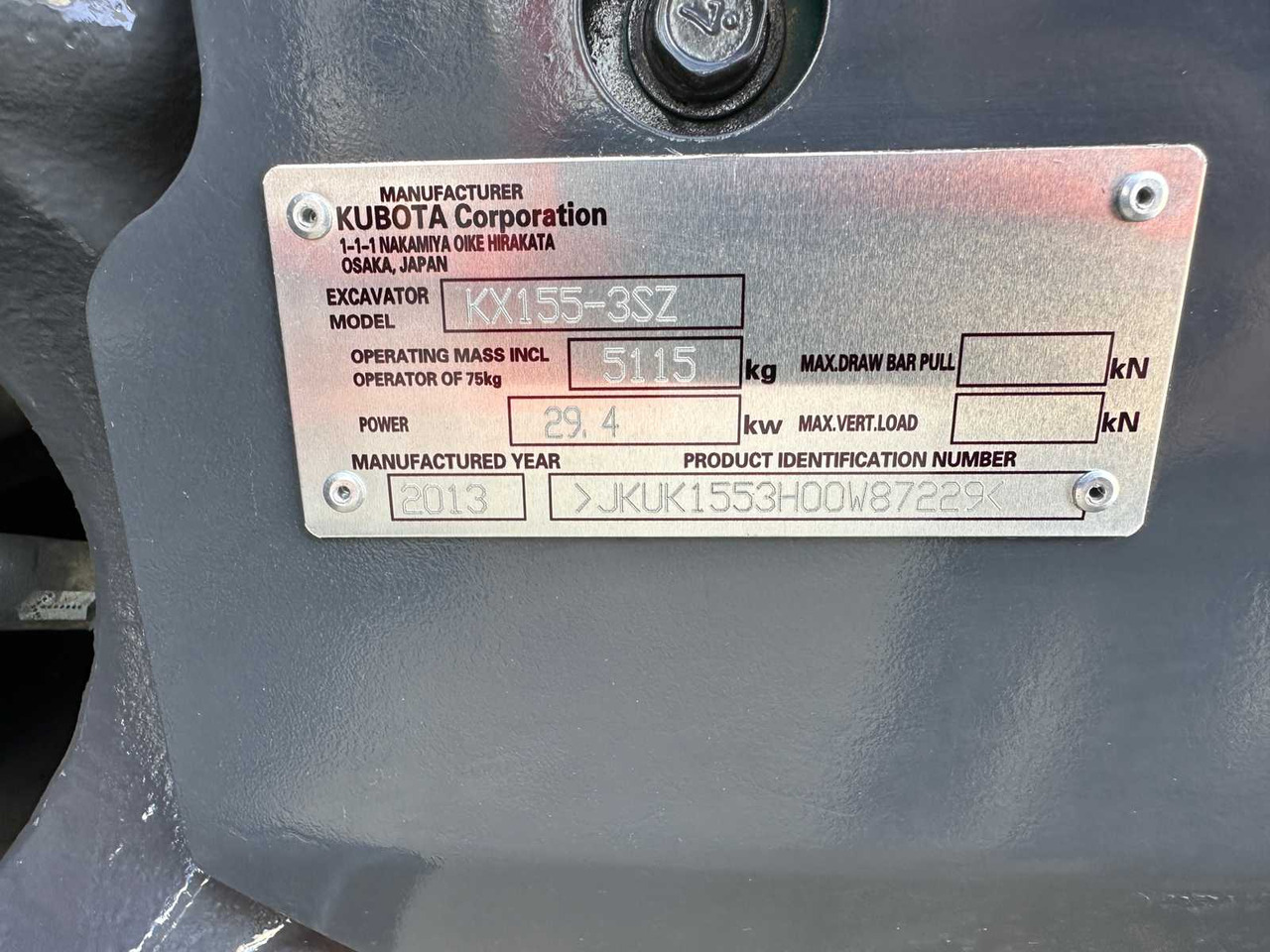 Ερπυστριοφόρος εκσκαφέας Kubota KX155-3: φωτογραφία 43