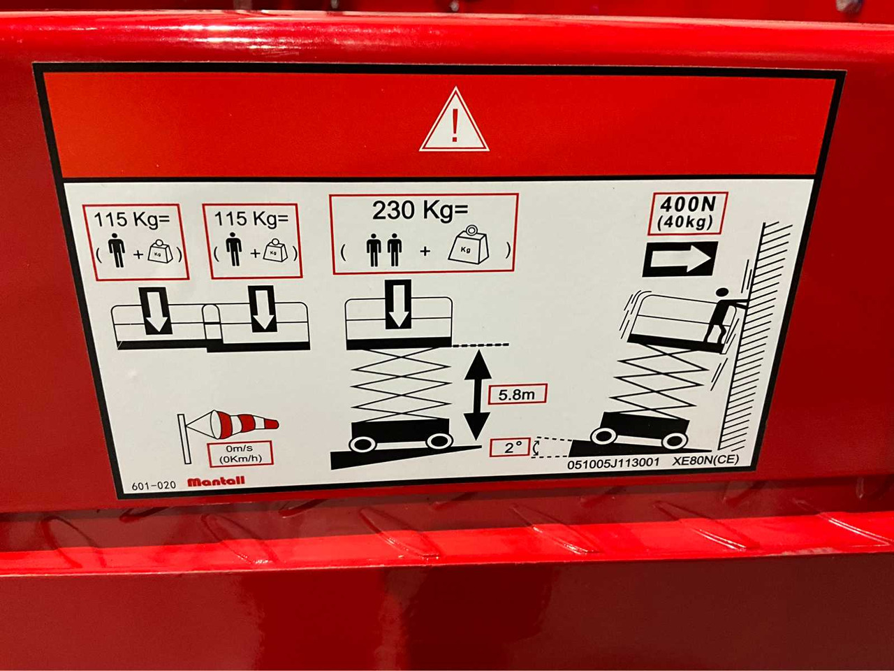 Πλατφόρμα εναέρια Mantall XE80N: φωτογραφία 20