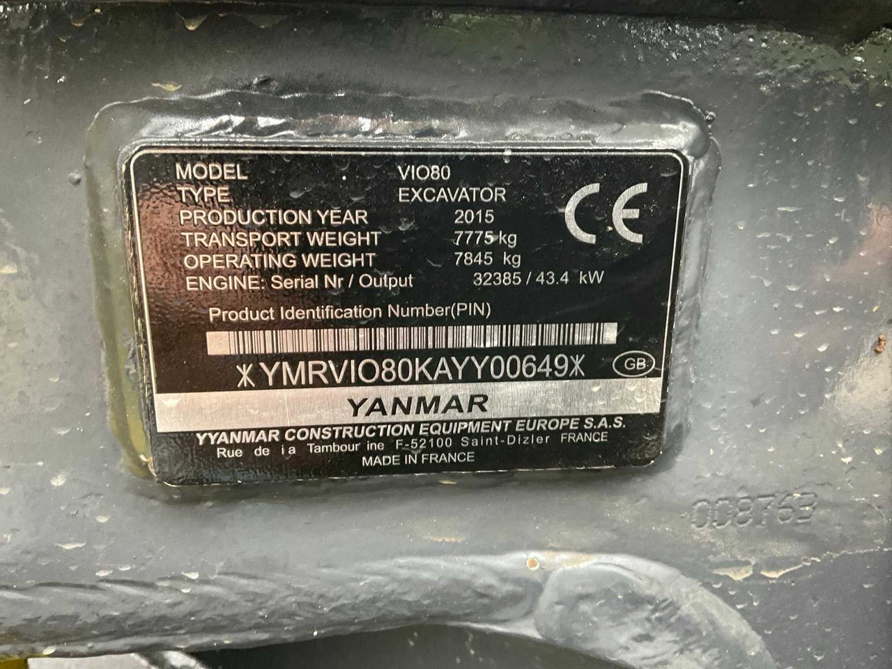 Ερπυστριοφόρος εκσκαφέας Yanmar VIO80: φωτογραφία 32 Ερπυστριοφόρος εκσκαφέας Yanmar VIO80: φωτογραφία 32