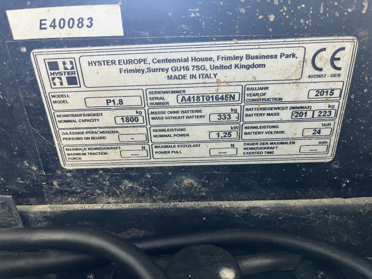 Hyster P1.8 - Παλετοφόρο: φωτογραφία 4 Hyster P1.8 - Παλετοφόρο: φωτογραφία 4