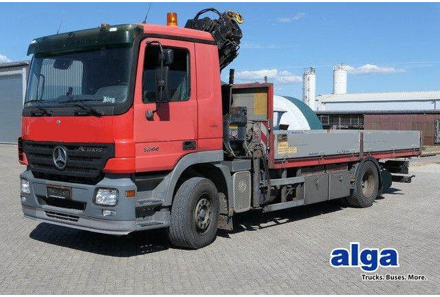 Mercedes-Benz 1844 L Actros 4x2, Hiab 144E-3, Funk, Voll-Luft - Φορτηγό με ανοιχτή καρότσα: φωτογραφία 1 Mercedes-Benz 1844 L Actros 4x2, Hiab 144E-3, Funk, Voll-Luft - Φορτηγό με ανοιχτή καρότσα: φωτογραφία 1