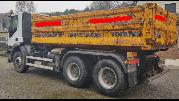 Camion porte container + container 11 m³ Iveco Trakker 380 - Φορτηγό μεταφοράς εμπορευματοκιβωτίων/ Κινητό αμάξωμα: φωτογραφία 2 Camion porte container + container 11 m³ Iveco Trakker 380 - Φορτηγό μεταφοράς εμπορευματοκιβωτίων/ Κινητό αμάξωμα: φωτογραφία 2