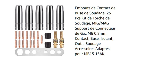 Kit de soudage (25 pièces) - Μηχανήμα επεξεργασίας μετάλλου: φωτογραφία 1 Kit de soudage (25 pièces) - Μηχανήμα επεξεργασίας μετάλλου: φωτογραφία 1