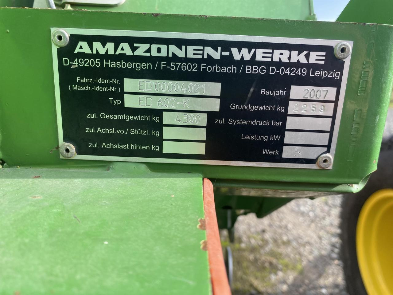 Amazone ED 602-K - Σπαρτική μηχανή ακριβείας: φωτογραφία 3 Amazone ED 602-K - Σπαρτική μηχανή ακριβείας: φωτογραφία 3