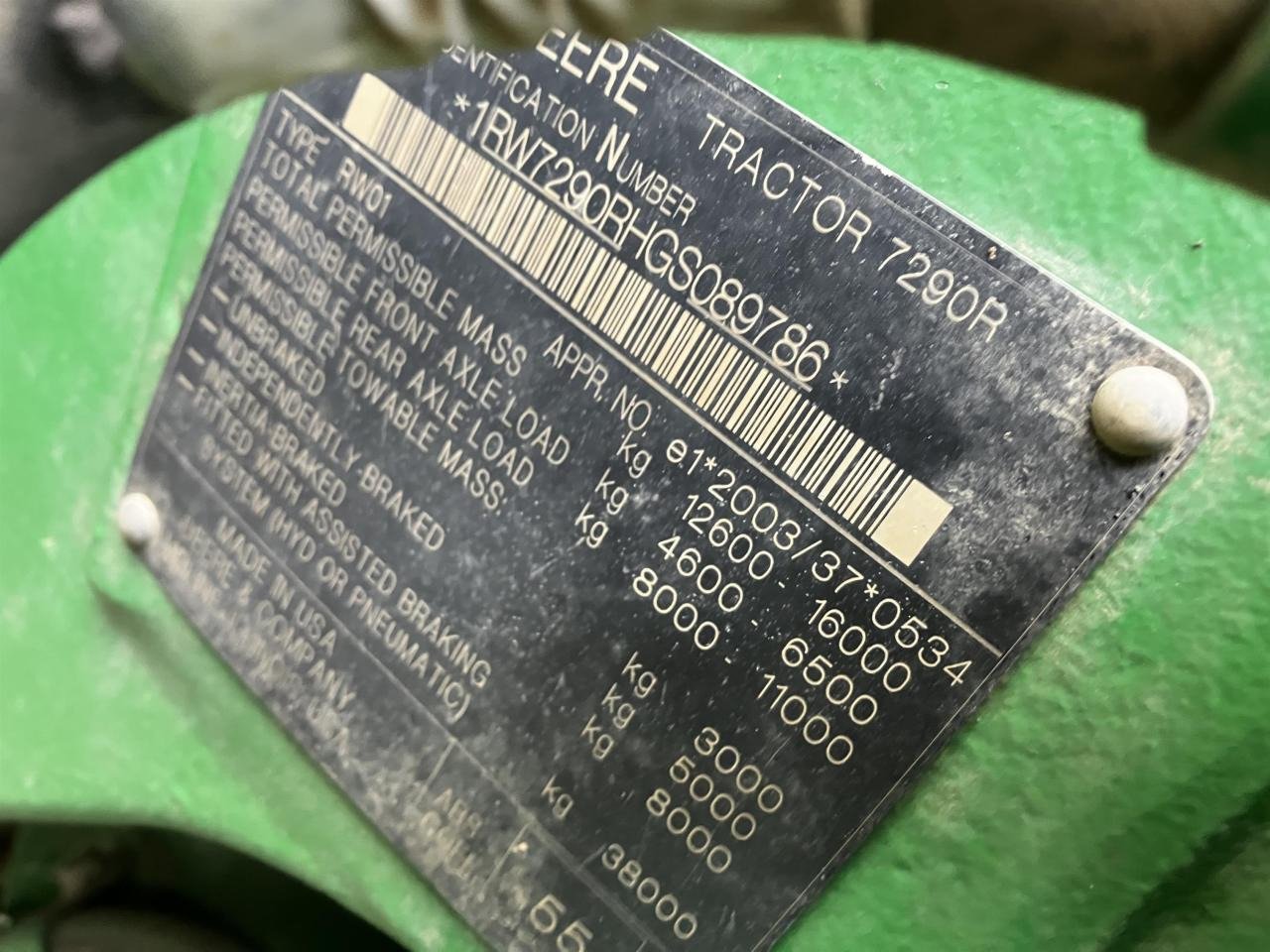 Τρακτέρ John Deere 7290R: φωτογραφία 12 Τρακτέρ John Deere 7290R: φωτογραφία 12
