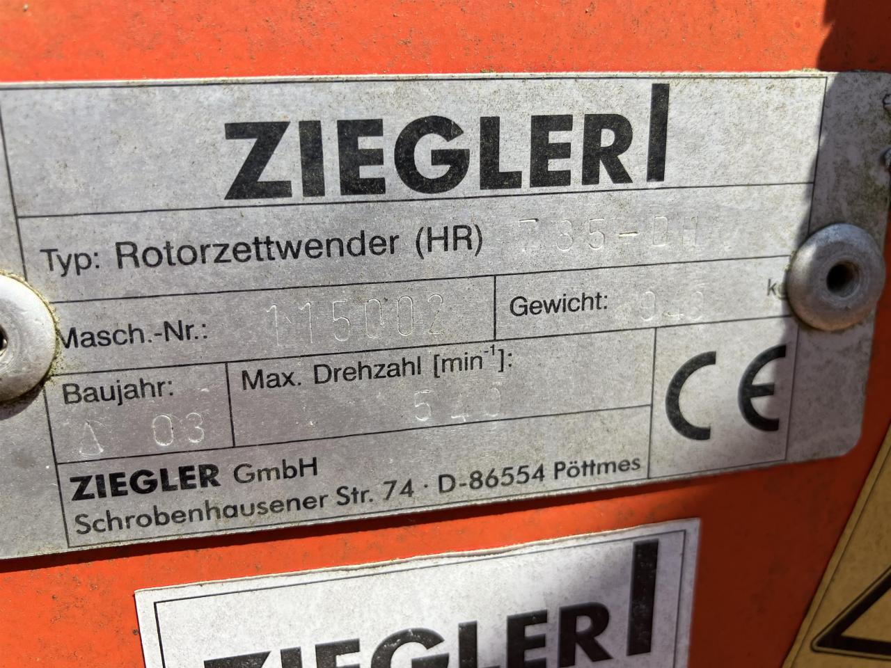 Ziegler HR785DH - Χορτοσυλλέκτης: φωτογραφία 5 Ziegler HR785DH - Χορτοσυλλέκτης: φωτογραφία 5