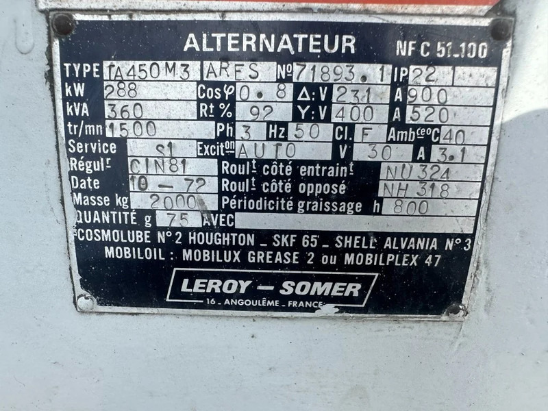 Βιομηχανική γεννήτρια Deutz BF12M 716 Leroy Somer 360 kVA generatorset ex emergency: φωτογραφία 10