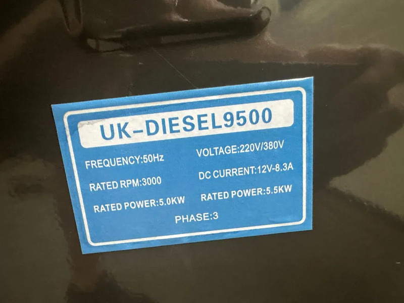 Νέα Βιομηχανική γεννήτρια Diesel Diesel Generator UK-9500 5.5 kW 230 en 400 Volt Silent Diesel generator New !: φωτογραφία 6