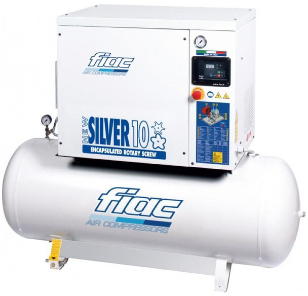 Fiac New Silver 10 / 300 Silent 7.5 kW 860 L / min 10 bar Elektrische Schroefcompressor met ketel - Αεροσυμπιεστής: φωτογραφία 1 Fiac New Silver 10 / 300 Silent 7.5 kW 860 L / min 10 bar Elektrische Schroefcompressor met ketel - Αεροσυμπιεστής: φωτογραφία 1