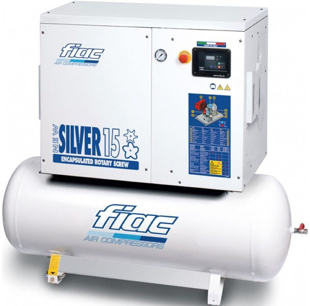 Fiac New Silver 15 / 500 Silent 11 kW 1430 L / min Elektrische Schroefcompressor met ketel - Αεροσυμπιεστής: φωτογραφία 1 Fiac New Silver 15 / 500 Silent 11 kW 1430 L / min Elektrische Schroefcompressor met ketel - Αεροσυμπιεστής: φωτογραφία 1