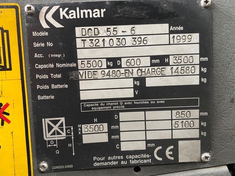 Kalmar DCD 55-6 6 ton Perkins Diesel Sideshift Positioner Freelift Heftruck - Πετρελαιοκίνητο περονοφόρο: φωτογραφία 5 Kalmar DCD 55-6 6 ton Perkins Diesel Sideshift Positioner Freelift Heftruck - Πετρελαιοκίνητο περονοφόρο: φωτογραφία 5