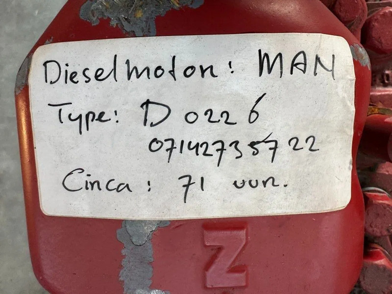 MAN D 0226 M 66 kW / 90 PK 6 cilinder diesel engine parts - Κινητήρας για Ανυψωτικό μηχάνημα: φωτογραφία 5 MAN D 0226 M 66 kW / 90 PK 6 cilinder diesel engine parts - Κινητήρας για Ανυψωτικό μηχάνημα: φωτογραφία 5
