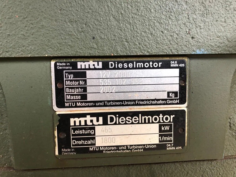 MTU 12V 2000 633 PK 12V 2000 633 PK Diesel Engine - Κινητήρας: φωτογραφία 3 MTU 12V 2000 633 PK 12V 2000 633 PK Diesel Engine - Κινητήρας: φωτογραφία 3