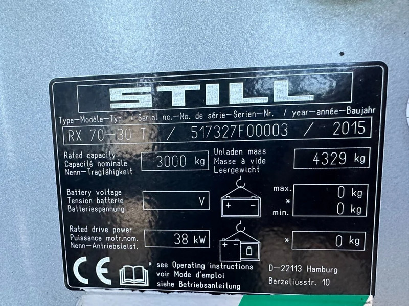 Still RX 70-30 T 3 ton Duplex Sideshift LPG Heftruck - Υγραεριοκίνητο περονοφόρο: φωτογραφία 4 Still RX 70-30 T 3 ton Duplex Sideshift LPG Heftruck - Υγραεριοκίνητο περονοφόρο: φωτογραφία 4
