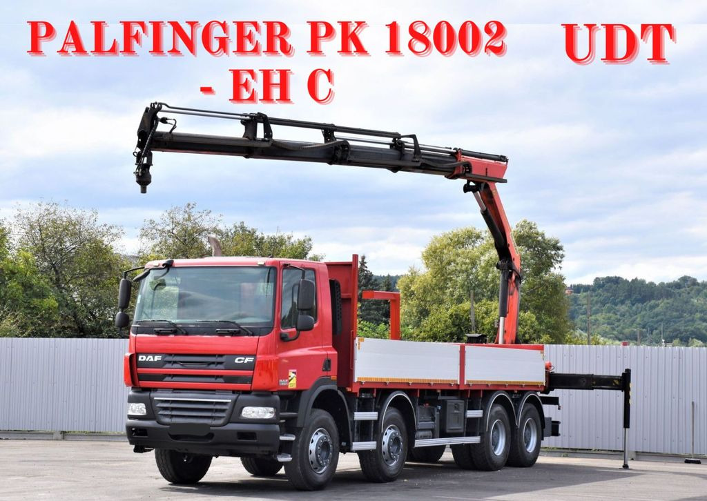 DAF CF 85.410 Pritsche 6,80m + KRAN / FUNK/8x4 DAF CF 85.410 Pritsche 6,80m + KRAN / FUNK/8x4 - Φορτηγό με γερανό: φωτογραφία 1 DAF CF 85.410 Pritsche 6,80m + KRAN / FUNK/8x4 DAF CF 85.410 Pritsche 6,80m + KRAN / FUNK/8x4 - Φορτηγό με γερανό: φωτογραφία 1