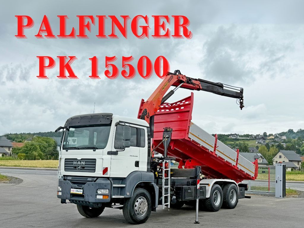 MAN TGA 26.400 * KIPPER 6,00m + PK 15500 * 6x4 * TOP - Φορτηγό με γερανό: φωτογραφία 1 MAN TGA 26.400 * KIPPER 6,00m + PK 15500 * 6x4 * TOP - Φορτηγό με γερανό: φωτογραφία 1