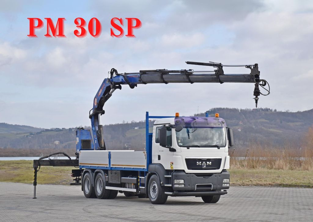 MAN TGS 26.360*PRITSCHE 6,60m * PM 30 SP / FUNK *6x4 - Φορτηγό με γερανό: φωτογραφία 1 MAN TGS 26.360*PRITSCHE 6,60m * PM 30 SP / FUNK *6x4 - Φορτηγό με γερανό: φωτογραφία 1