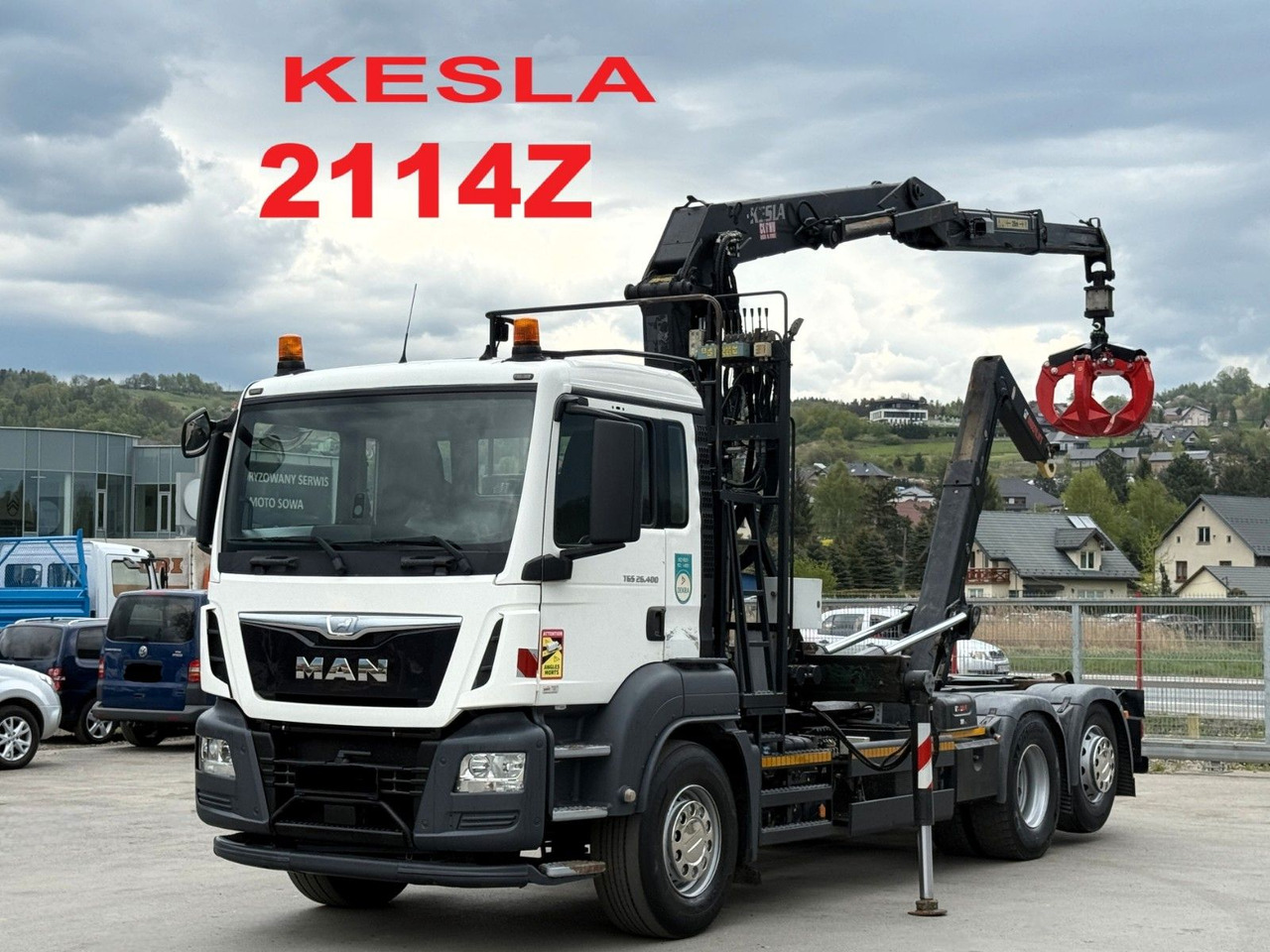 MAN TGS 26.400 Abrollkipper* KESLA 2114Z* TOP - Φορτηγό φόρτωσης γάντζου, Φορτηγό με γερανό: φωτογραφία 1 MAN TGS 26.400 Abrollkipper* KESLA 2114Z* TOP - Φορτηγό φόρτωσης γάντζου, Φορτηγό με γερανό: φωτογραφία 1