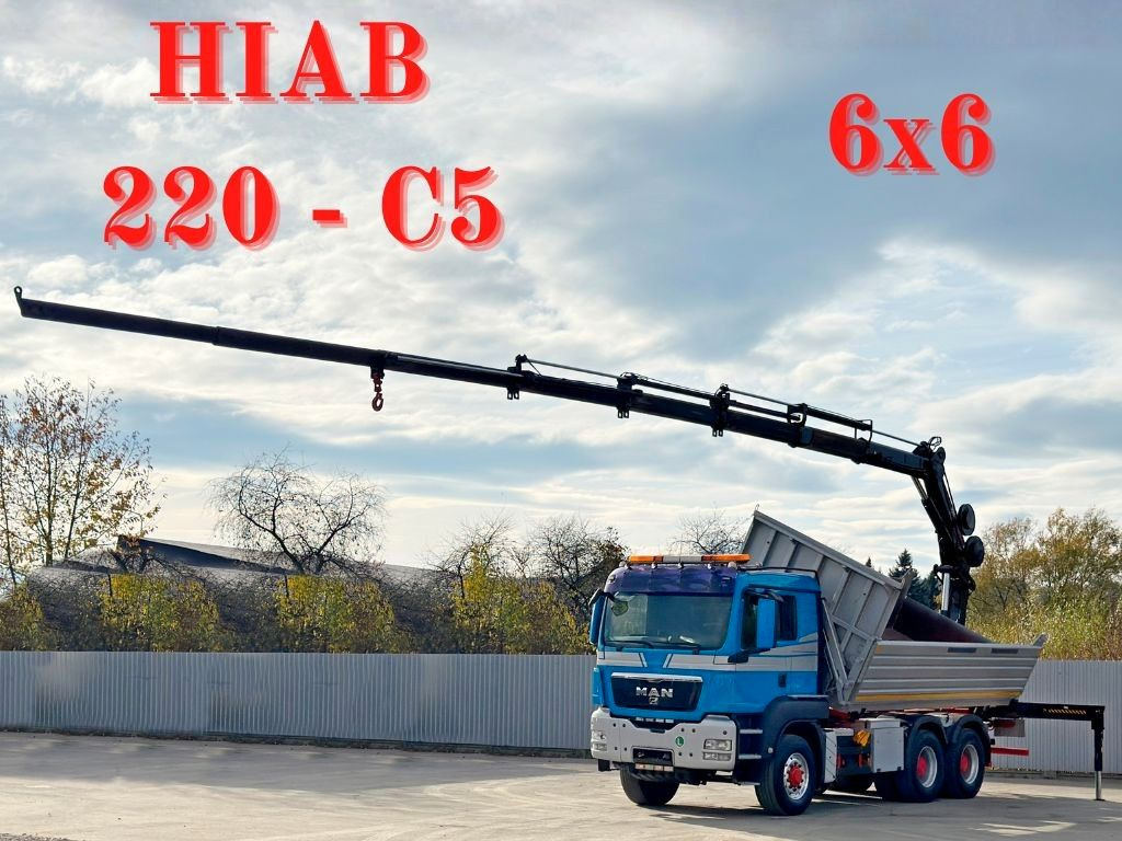 MAN TGS 26.480 * HIAB 220 - C5 + FUNK / 6x6 - Φορτηγό ανατρεπόμενο, Φορτηγό με γερανό: φωτογραφία 1 MAN TGS 26.480 * HIAB 220 - C5 + FUNK / 6x6 - Φορτηγό ανατρεπόμενο, Φορτηγό με γερανό: φωτογραφία 1