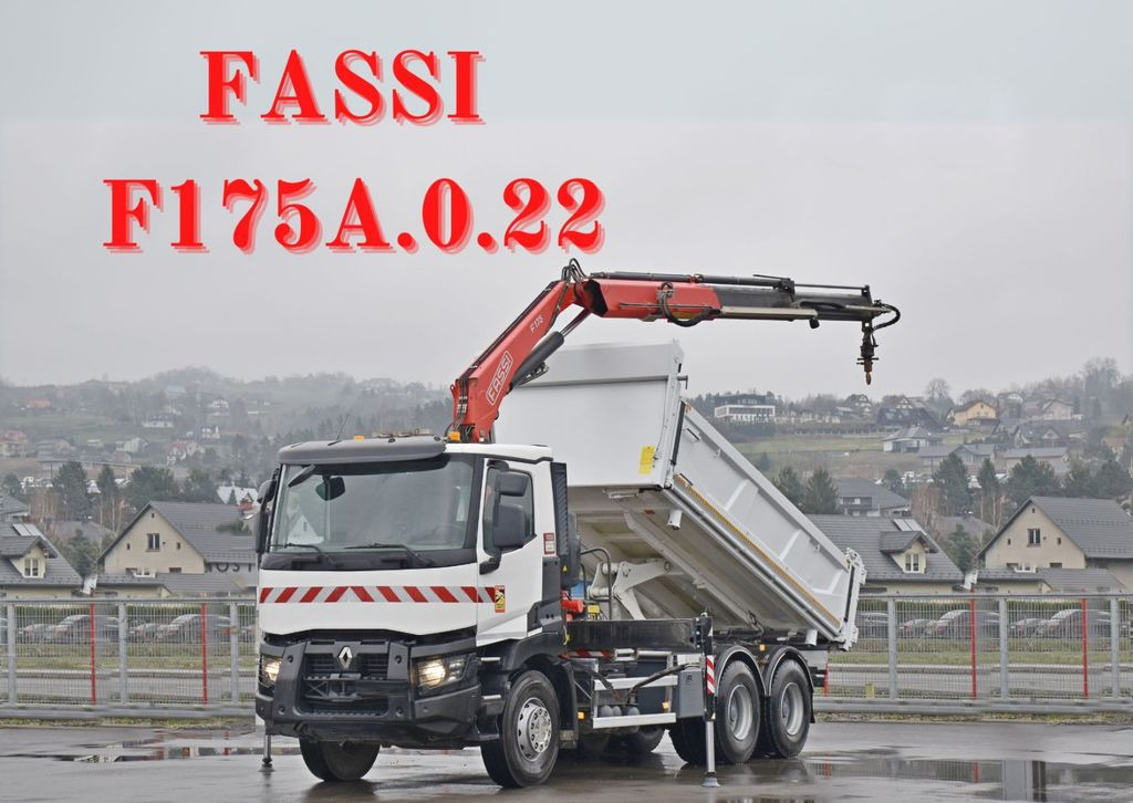 Renault C380 *KIPPER 5,10 m* FASSI F175A.0.22+FUNK /6x4 - Φορτηγό ανατρεπόμενο, Φορτηγό με γερανό: φωτογραφία 1 Renault C380 *KIPPER 5,10 m* FASSI F175A.0.22+FUNK /6x4 - Φορτηγό ανατρεπόμενο, Φορτηγό με γερανό: φωτογραφία 1