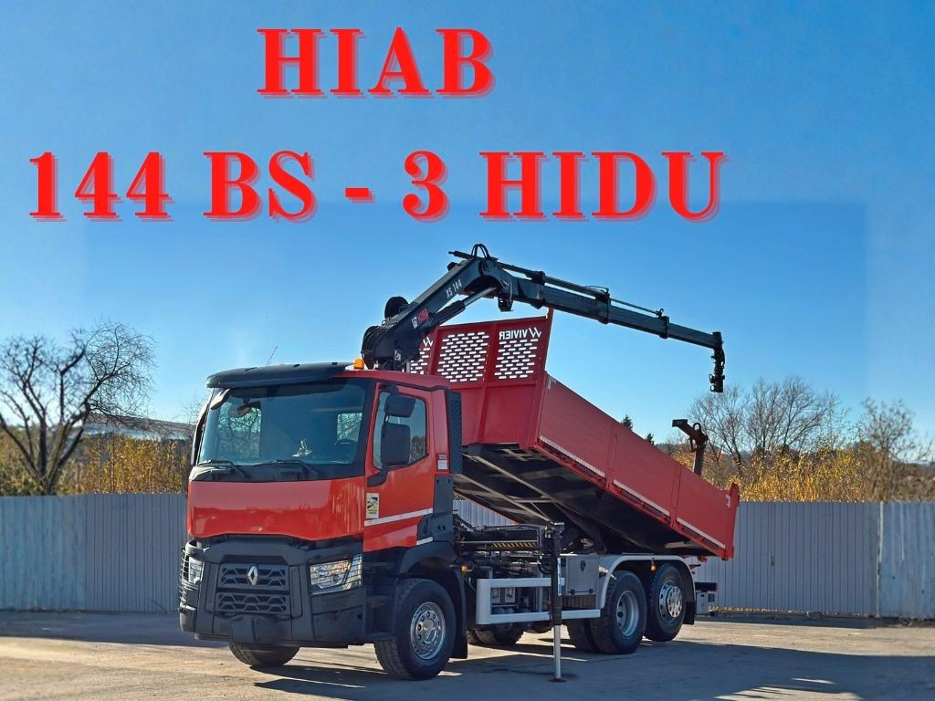 Renault C430 * HIAB 144 BS - 3 HIDUO+ FUNK/ 6x2 - Φορτηγό με γερανό: φωτογραφία 1 Renault C430 * HIAB 144 BS - 3 HIDUO+ FUNK/ 6x2 - Φορτηγό με γερανό: φωτογραφία 1