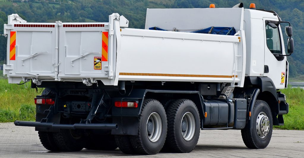 Φορτηγό ανατρεπόμενο, Φορτηγό με γερανό Renault KERAX 410* KIPPER 5,20 m / 6x4: φωτογραφία 7