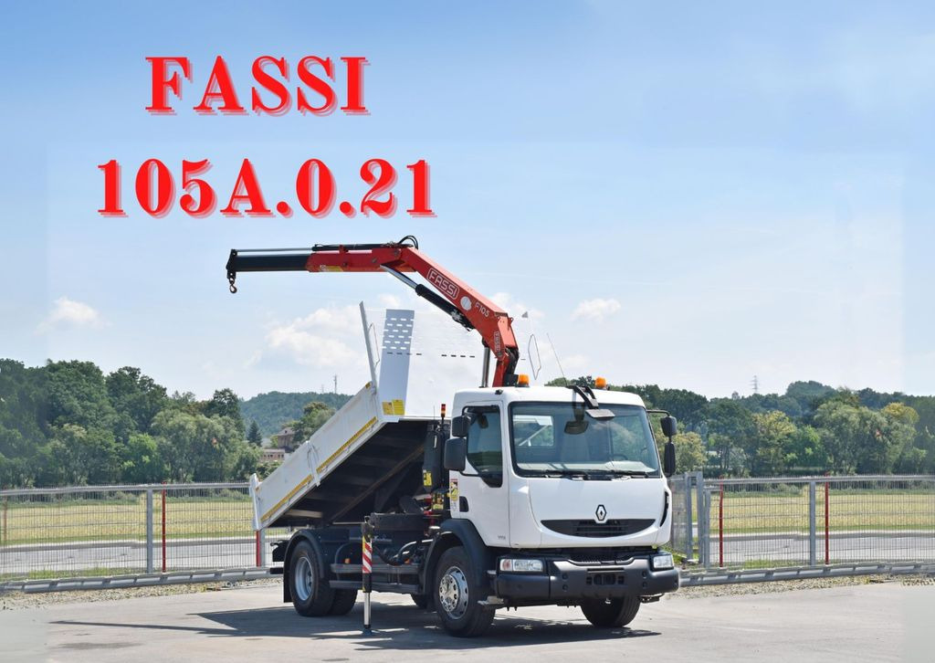 Renault MIDLUM 300 DXI * FASSI F105A.0.21 + PILOT* TOP - Φορτηγό με γερανό, Φορτηγό ανατρεπόμενο: φωτογραφία 1 Renault MIDLUM 300 DXI * FASSI F105A.0.21 + PILOT* TOP - Φορτηγό με γερανό, Φορτηγό ανατρεπόμενο: φωτογραφία 1