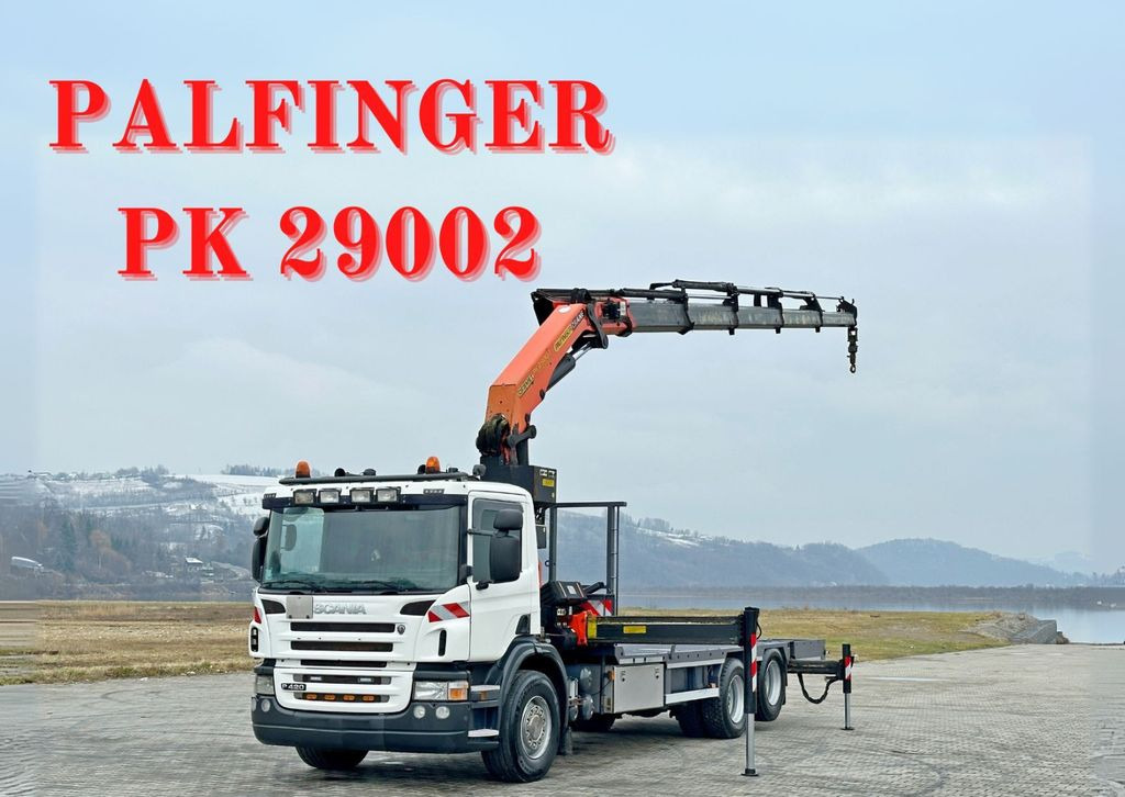 Scania P 420* PLATFORM 6,80m * PK 29002+FUNK * TOP Scania P 420* PLATFORM 6,80m * PK 29002+FUNK * TOP - Φορτηγό με γερανό, Φορτηγό με ανοιχτή καρότσα: φωτογραφία 1 Scania P 420* PLATFORM 6,80m * PK 29002+FUNK * TOP Scania P 420* PLATFORM 6,80m * PK 29002+FUNK * TOP - Φορτηγό με γερανό, Φορτηγό με ανοιχτή καρότσα: φωτογραφία 1