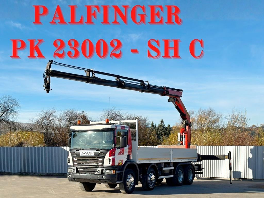 Scania P 450* PRITSCHE 6,90m * PK 23002- SH C FUNK *8x4 - Φορτηγό με γερανό: φωτογραφία 1 Scania P 450* PRITSCHE 6,90m * PK 23002- SH C FUNK *8x4 - Φορτηγό με γερανό: φωτογραφία 1