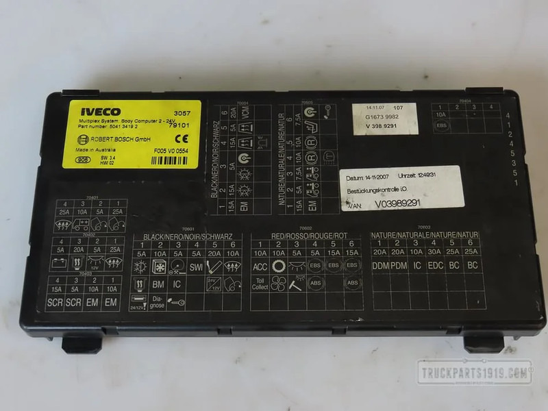 Iveco Electrical System Body computer 2 Iveco - Ηλεκτρονική μονάδα ελέγχου για Φορτηγό: φωτογραφία 1 Iveco Electrical System Body computer 2 Iveco - Ηλεκτρονική μονάδα ελέγχου για Φορτηγό: φωτογραφία 1