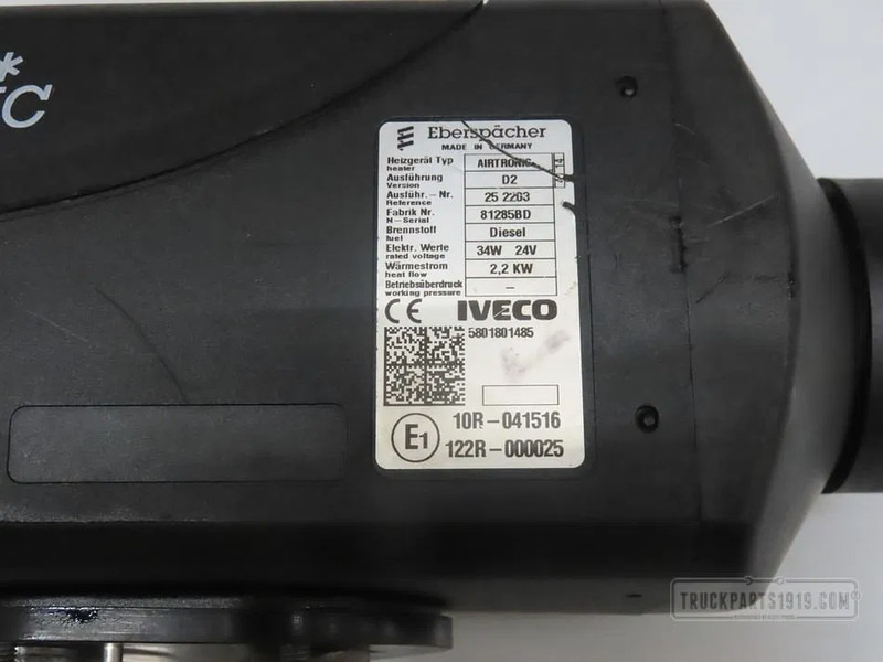 Iveco Heating, Ventilation & AC Standkachel Iveco - Θέρμανση/ Εξαερισμός για Φορτηγό: φωτογραφία 2 Iveco Heating, Ventilation & AC Standkachel Iveco - Θέρμανση/ Εξαερισμός για Φορτηγό: φωτογραφία 2