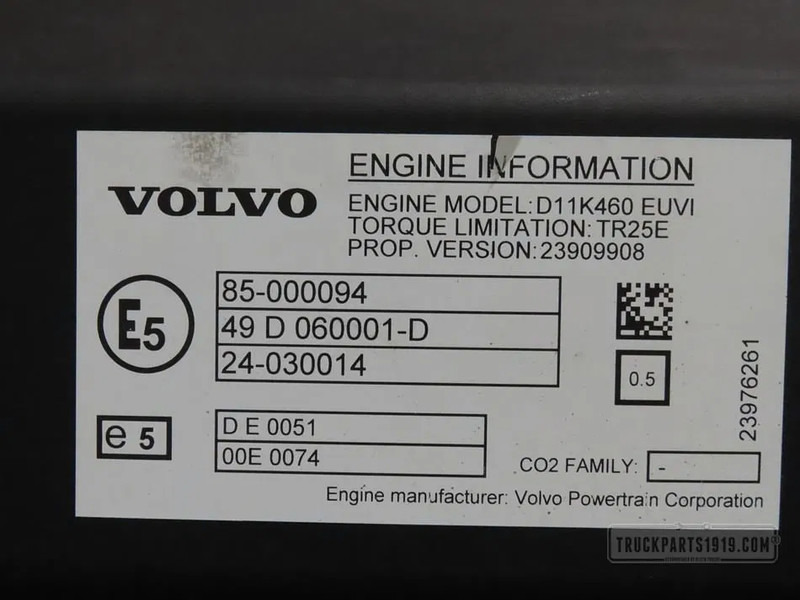 Volvo 23639097 Motor D11K460 E6 Volvo - Κινητήρας για Φορτηγό: φωτογραφία 3 Volvo 23639097 Motor D11K460 E6 Volvo - Κινητήρας για Φορτηγό: φωτογραφία 3