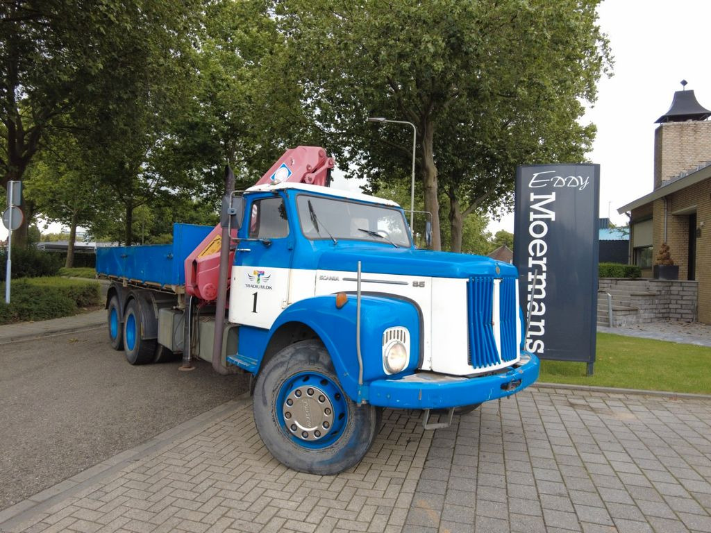 Scania 86 6x2 - Φορτηγό με γερανό, Φορτηγό με ανοιχτή καρότσα: φωτογραφία 1 Scania 86 6x2 - Φορτηγό με γερανό, Φορτηγό με ανοιχτή καρότσα: φωτογραφία 1