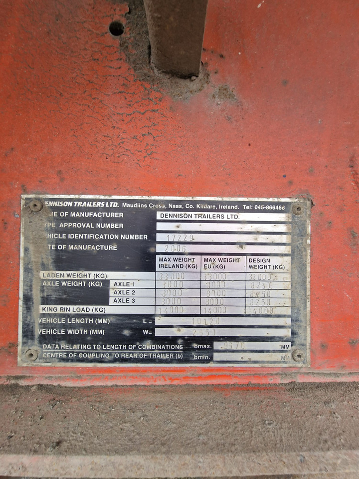 2006 Dennison Bulk Tipping Trailer - Επικαθήμενο ανατρεπόμενο: φωτογραφία 3 2006 Dennison Bulk Tipping Trailer - Επικαθήμενο ανατρεπόμενο: φωτογραφία 3