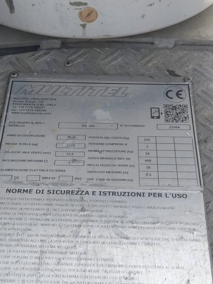 Multitel HX200 - Φορτηγό με εναέρια πλατφόρμα: φωτογραφία 3 Multitel HX200 - Φορτηγό με εναέρια πλατφόρμα: φωτογραφία 3