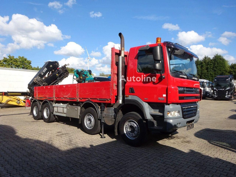 DAF CF 85.410 - Flatbed + crane - Φορτηγό με ανοιχτή καρότσα, Φορτηγό με γερανό: φωτογραφία 2 DAF CF 85.410 - Flatbed + crane - Φορτηγό με ανοιχτή καρότσα, Φορτηγό με γερανό: φωτογραφία 2