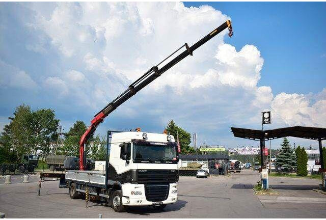 DAF XF 105.410 - Φορτηγό με ανοιχτή καρότσα, Φορτηγό με γερανό: φωτογραφία 1 DAF XF 105.410 - Φορτηγό με ανοιχτή καρότσα, Φορτηγό με γερανό: φωτογραφία 1