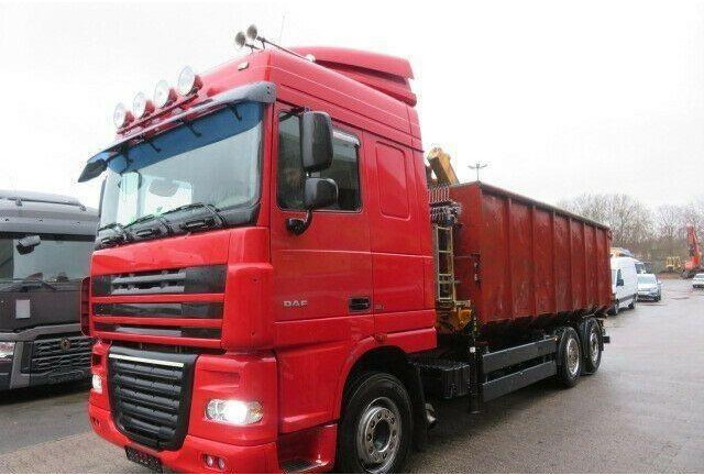 DAF XF105.410 6x2 Container + Crane - Φορτηγό καδοφόρος φορτωτής: φωτογραφία 1 DAF XF105.410 6x2 Container + Crane - Φορτηγό καδοφόρος φορτωτής: φωτογραφία 1