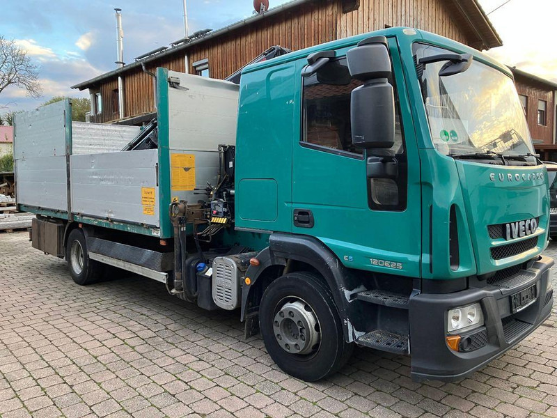 Iveco 120E25 M122 KRAN RETARDER 2xAHK KLIMA - Φορτηγό με ανοιχτή καρότσα, Φορτηγό με γερανό: φωτογραφία 1 Iveco 120E25 M122 KRAN RETARDER 2xAHK KLIMA - Φορτηγό με ανοιχτή καρότσα, Φορτηγό με γερανό: φωτογραφία 1